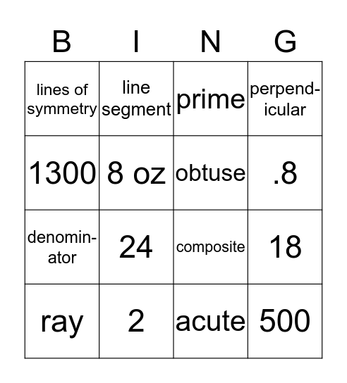 STAR BINGO Card