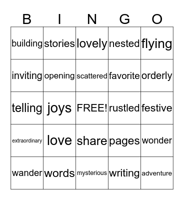 Library Bingo Card