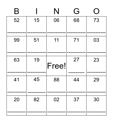 BC Fun Facts Bingo Card