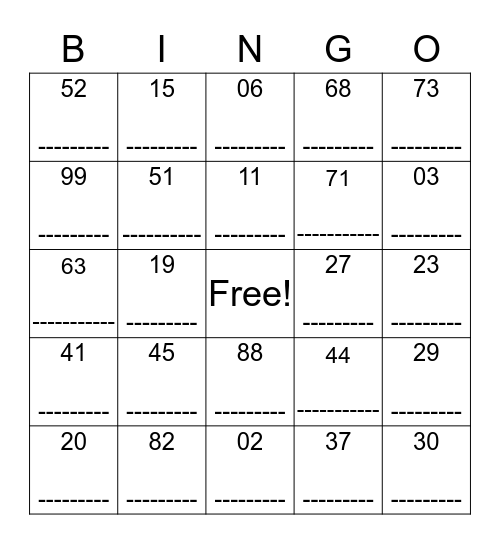 BC Fun Facts Bingo Card