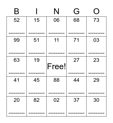 BC Fun Facts Bingo Card