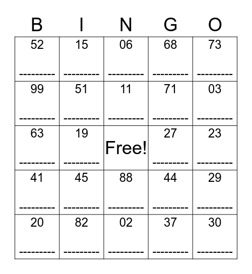 BC Fun Facts Bingo Card