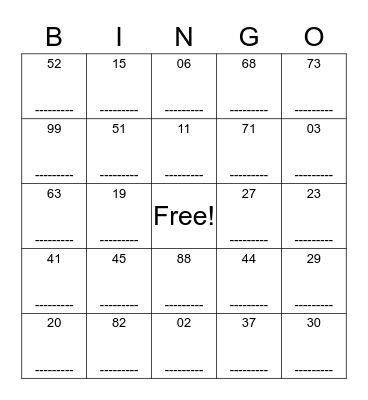 BC Fun Facts Bingo Card