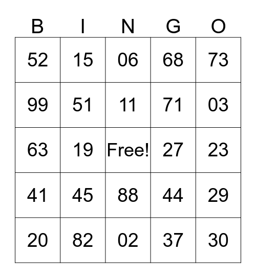 BC Fun Facts Bingo Card