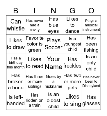 CAMP BINGO Card