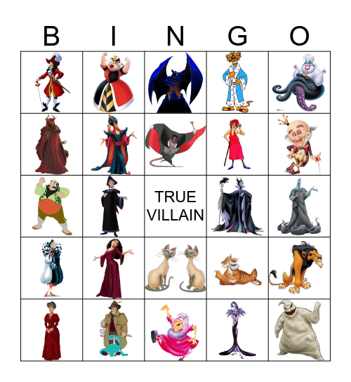 Disney Villain Bingo Card
