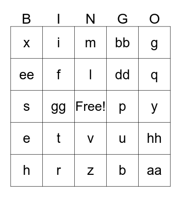 Amanda's Bridal Shower BINGO Card