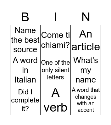 Watch closely Bingo Card