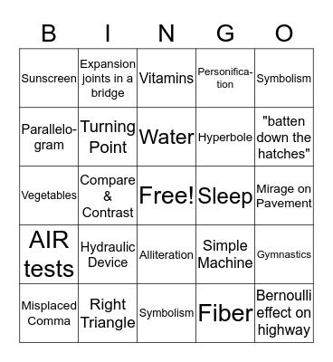 BYDT Road Trip Bingo! Bingo Card