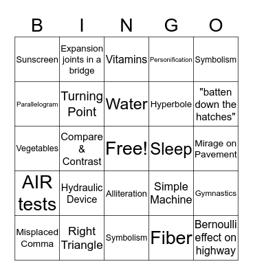 BYDT Road Trip Bingo! Bingo Card