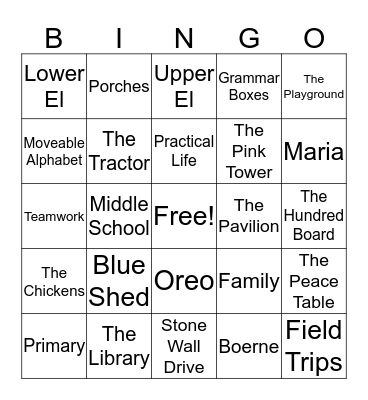 HCMS Bingo Card
