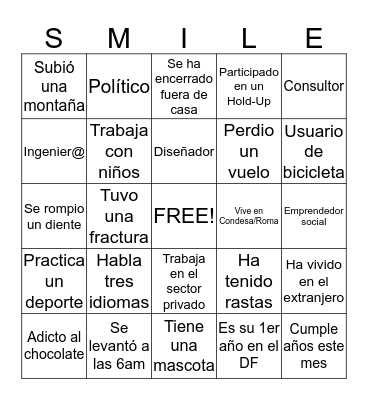 Hello Stranger! Bingo Card