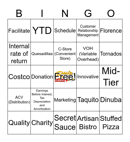 Corporate Buzzword Bingo Card