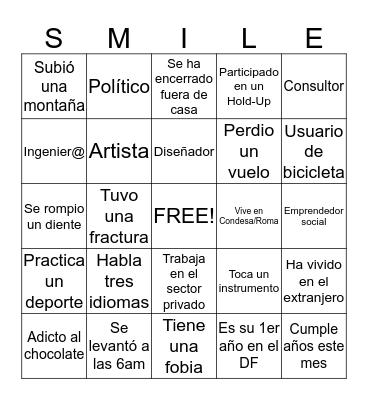 Hello Stranger! Bingo Card