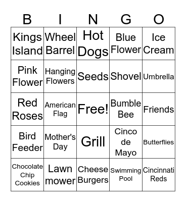 May Bingo Card
