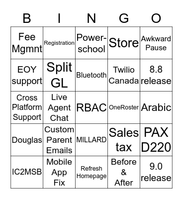 Roadmap! Bingo Card