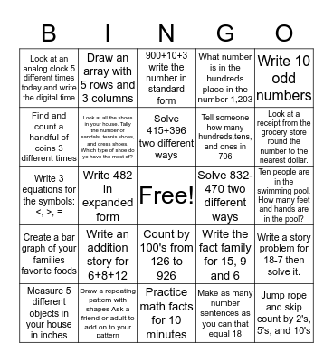 Summer Bingo  Bingo Card