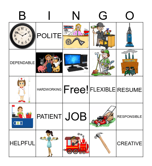 CAREER Bingo Card