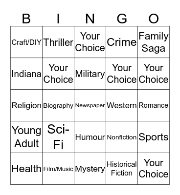 Cozy Up and READ Bingo Card