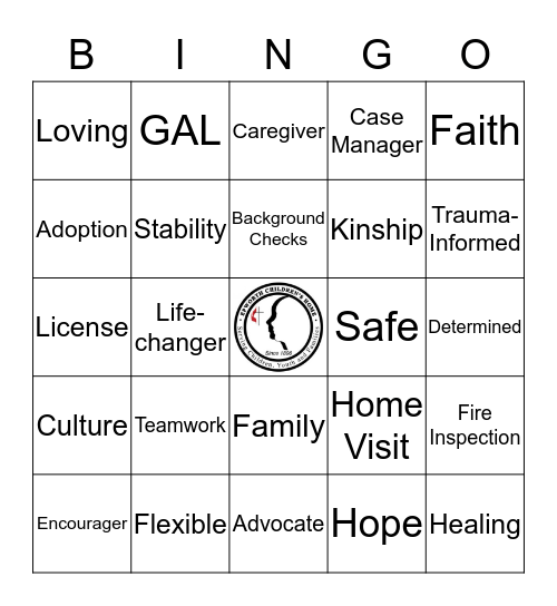 We LOVE our Foster Families! Bingo Card