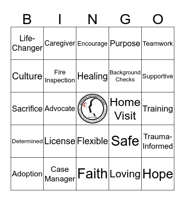 We LOVE our Foster Families Bingo Card