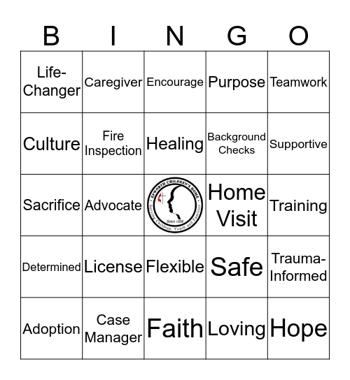 We LOVE our Foster Families Bingo Card