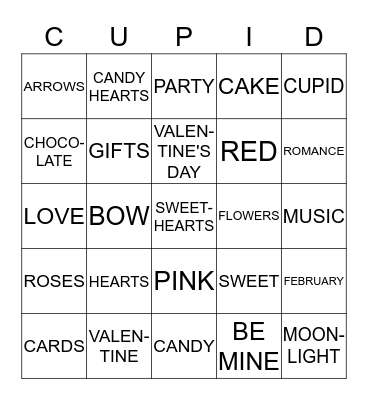 CUPID BINGO Card