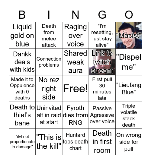 Oppulence bingo Card