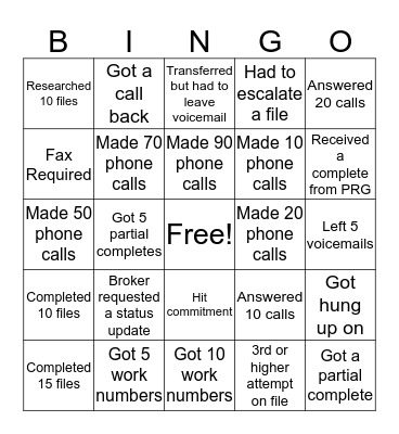 VVOE Late Night Bingo Card