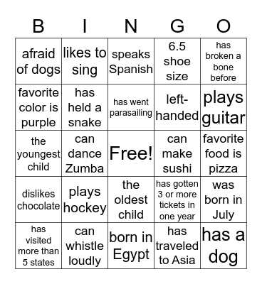 Bingo Card