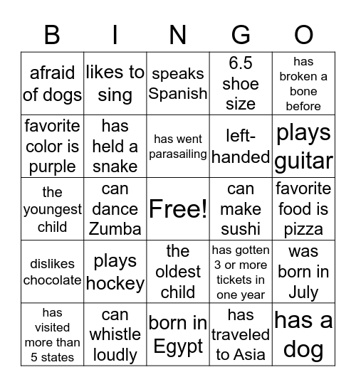 Bingo Card