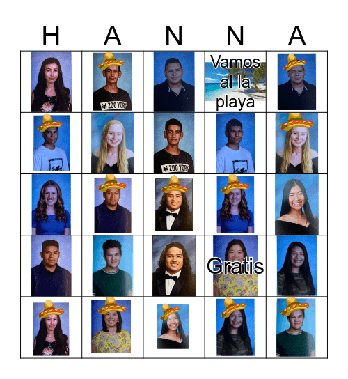 AP Spanish Bingo Card