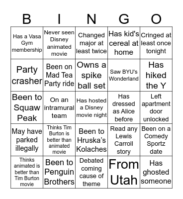 Human Bingo Card