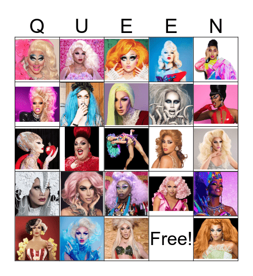 Everbridge Drag Queen Bingo Card