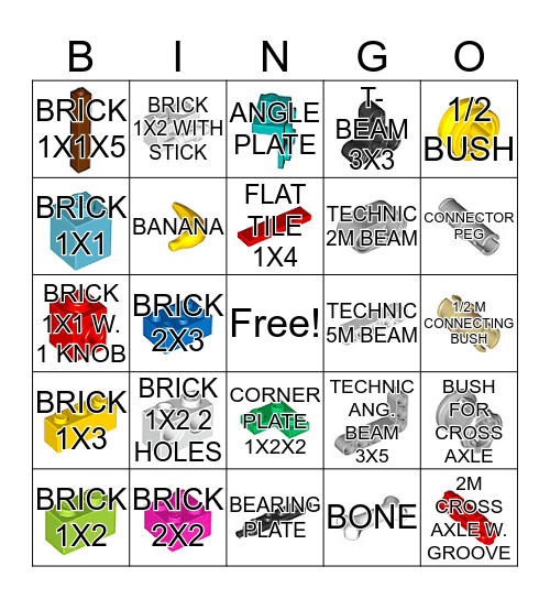 LEGO Skill Builders Conglomerate BINGO Card