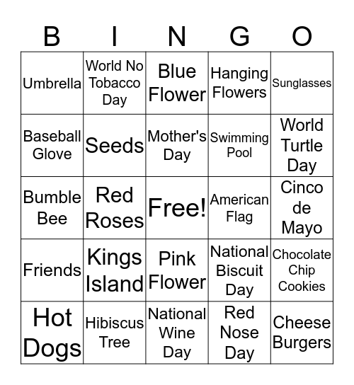 May Bingo Card