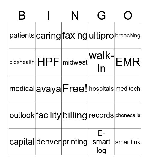 Health source  Bingo Card