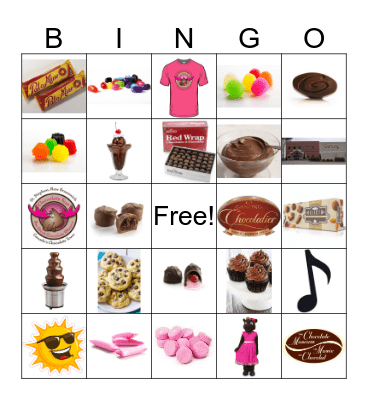 Chocolate Bar Bingo  Bingo Card