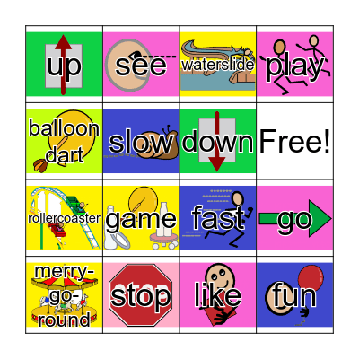 Amusement Park! Bingo Card