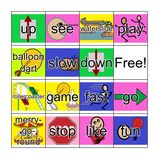 Amusement Park! Bingo Card