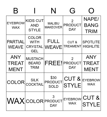 READY SET BINGO! Bingo Card