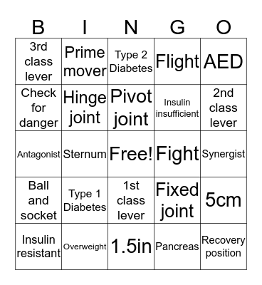 Final Review 1 Bingo Card