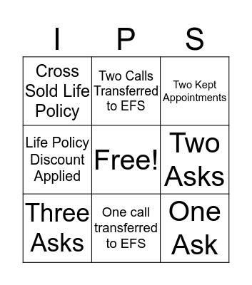 I Protected Someone Bingo Card