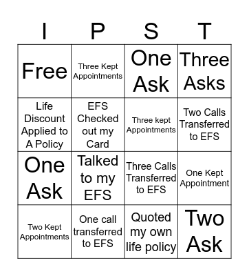 I Protected Someone Today Bingo Card