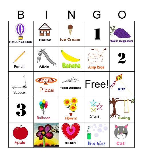 THINGS Bingo Card