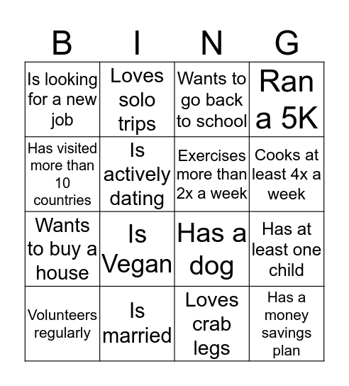 The Round Up Bingo Card