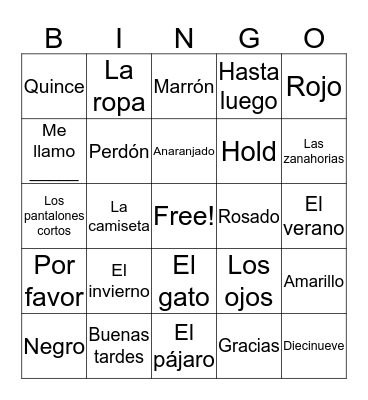 8th grade everything Bingo Card