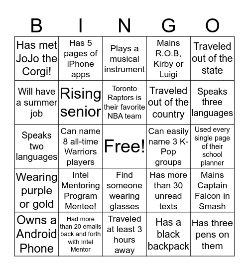 Bingo Card