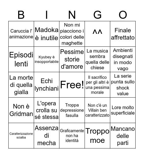 BinKun Bingo Card