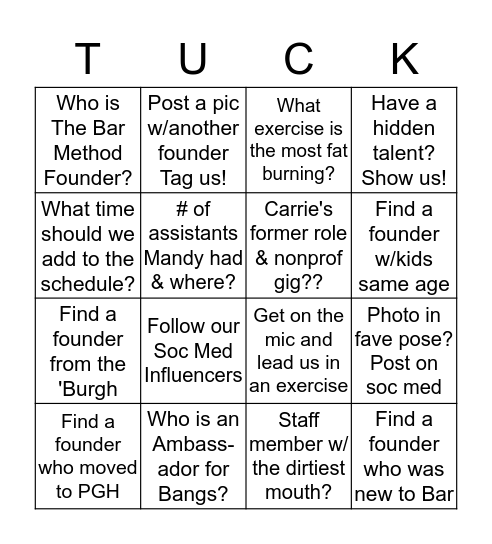 Bar Bingo - Founders Edition Bingo Card